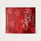 Tenture Jour de la Saint-Valentin Cœurs Rouges | Fond pour (Devant (Horizontal))