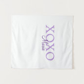 Tenture Jour de la Saint Valentin Xoxo ajouter nom pastel  (Devant (Horizontal))