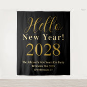 Tenture Jour de la Soirée Noir Gold Backdrop (Devant)