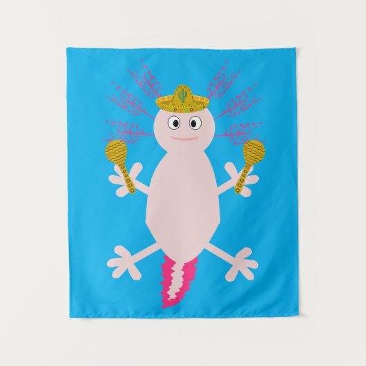 Tenture Jour de l'Axolotl mexicain mort (Devant)