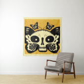 Tenture Jour des papillons morts Woodcut 1 (En situation)