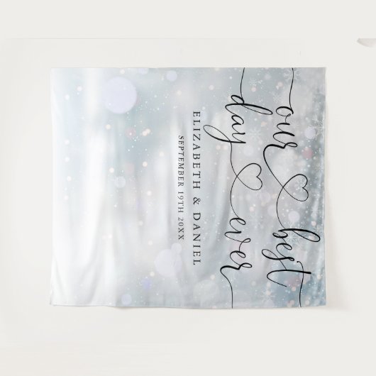 Tenture Jour idéal Script Mariage d'hiver Contexte photo (Devant (Horizontal))