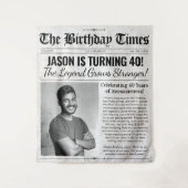 Tenture Journal d'anniversaire personnalisé Contexte avec  (Devant)