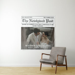 Tenture Journal Photo de mariage heureux