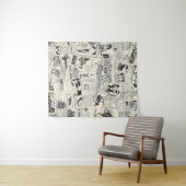 Tenture Journal vintage (En situation (horizontale))