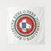 Tenture Journalistes libres Libérez la Palestine (Devant (Horizontal))