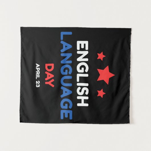 Tenture Journée de l'anglais (Devant (Horizontal))