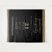 Tenture Jours de paillettes dorées Mariage Bienvenue Enter (Devant (Horizontal))