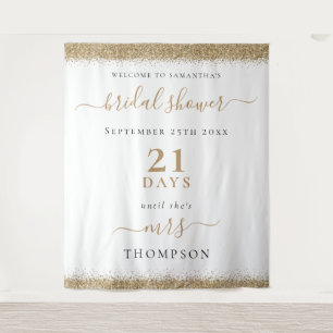 Tenture Jours de paillettes dorées pour la bienvenue de ma