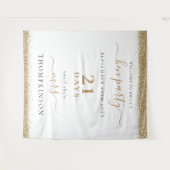 Tenture Jours de paillettes dorées pour la fête de mariage (Devant (Horizontal))