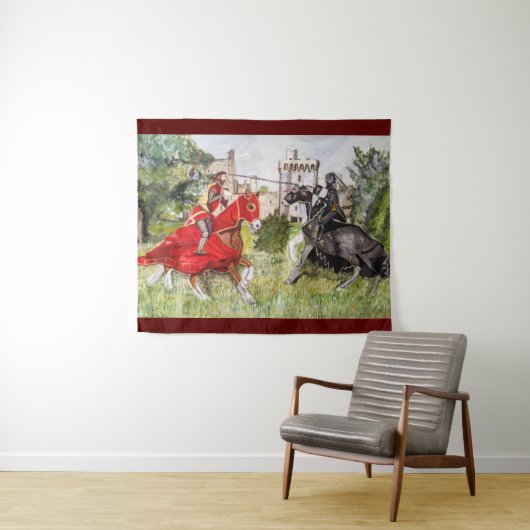 Tenture Joute médiévale (En situation (horizontale))