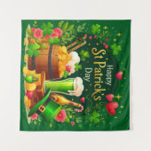 Tenture Joyeuse fête de la Saint-Patrick festive (Devant (Horizontal))