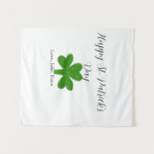 Tenture Joyeuse fête de la Saint-Patrick trèfle vert nom (Devant (Horizontal))