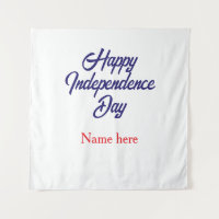 joyeuse fête de l'indépendance nom bleu rouge amér
