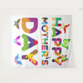 Tenture Joyeuse fête des mères colorée (Devant (Horizontal))
