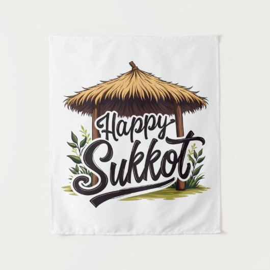 Tenture Joyeuse fête juive Sukkot Hanoukka (Devant)