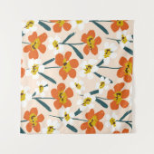 Tenture Joyeuse fleur sèche peinte fleurit sans couture mo (Devant (Horizontal))