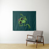 Tenture Joyeuse grenouille verte (En situation (horizontale))