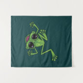 Tenture Joyeuse grenouille verte (Devant (Horizontal))