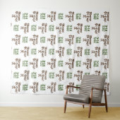 Tenture Joyeuse Journée Pi 3.14 | Toile de fond répétitive (En situation (horizontale))