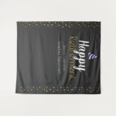 Tenture Joyeuse retraite Faux Gold Confetti (Devant (Horizontal))