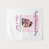 Tenture Joyeuse Saint-Valentin baisers modernes amour ajou (Devant (Horizontal))