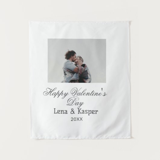 Tenture Joyeuse Saint-Valentin couple photo moderne simple (Devant)