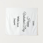 Tenture Joyeuse Saint-Valentin nom amour simple année styl (Devant (Horizontal))