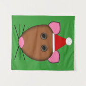 Tenture Joyeuse souris de Noël (Devant (Horizontal))