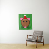 Tenture Joyeuse souris de Noël (En situation)