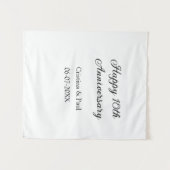 Tenture Joyeux 10e anniversaire simple nom de mariage mini (Devant (Horizontal))
