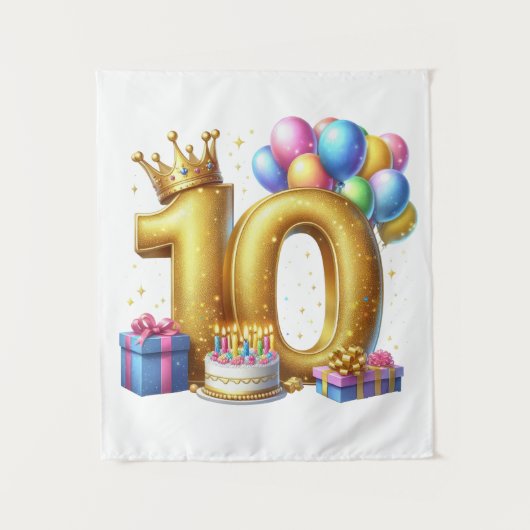 Tenture Joyeux 10ème Anniversaire (Devant)