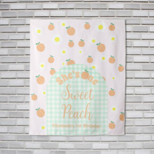 Tenture Joyeux 1er anniversaire Sweet Peach