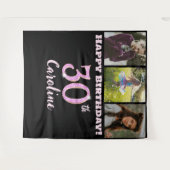 Tenture Joyeux 30e anniversaire fête, Parties scintillant (Devant (Horizontal))