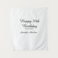 Joyeux 30e anniversaire nom date élégant simple