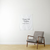 Tenture Joyeux 30e anniversaire nom date élégant simple  (En situation)