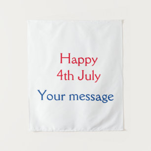 Tenture Joyeux 4 juillet jour de l'indépendance ajoutez no