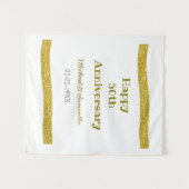 Tenture Joyeux 50e anniversaire bordure de paillettes doré (Devant (Horizontal))