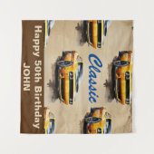 Tenture joyeux 50e anniversaire Classic Muscle arrière-pla (Devant (Horizontal))