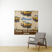 Tenture joyeux 50e anniversaire Classic Muscle arrière-pla (En situation)