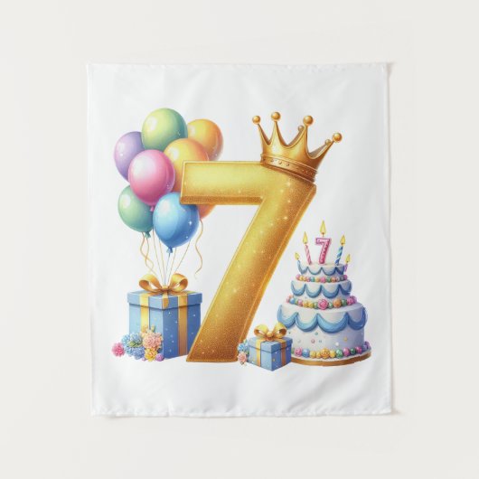 Tenture Joyeux 7ème Anniversaire (Devant)