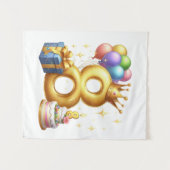 Tenture Joyeux 8e Anniversaire (Devant (Horizontal))