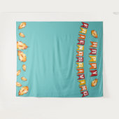 Tenture Joyeux Ami-Action de grâces Photo Booth Blue (Devant (Horizontal))