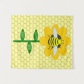 Tenture Joyeux anniversaire abeille bourdon (Devant (Horizontal))