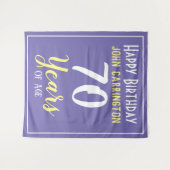 Tenture Joyeux anniversaire avec nom et âge 70 ans Tapisse (Devant (Horizontal))