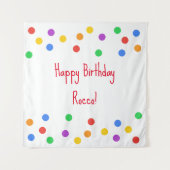 Tenture Joyeux anniversaire Colorful Confetti Party (Devant)