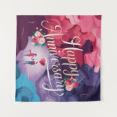 Tenture Joyeux Anniversaire de Mariage (Devant (Horizontal))