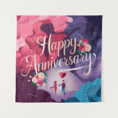 Tenture Joyeux Anniversaire de Mariage (Devant)