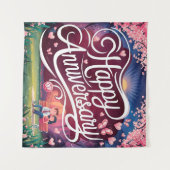 Tenture Joyeux Anniversaire de Mariage (Devant (Horizontal))