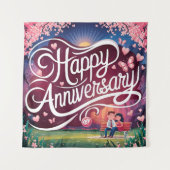 Tenture Joyeux Anniversaire de Mariage (Devant)